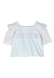 Stella McCartney Kids embroidered cotton top - Blu