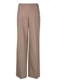 Stella McCartney pleated wide-leg trousers - Marrone