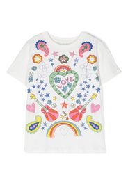 Stella McCartney Kids graphic-print cotton T-shirt - Bianco