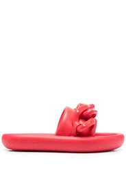 Stella McCartney Air chain-embellished slides - Rosso