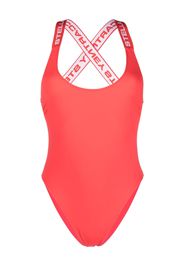 Stella McCartney logo-strap swimsuit - Rosso