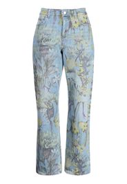 Stella McCartney Pantaloni denim Rewild Flora - Blu