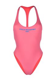 Stella McCartney logo-print cut-out swimsuit - Rosa