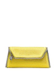 Stella McCartney Clutch Falabella con decorazione di cristalli - Giallo