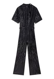 Stella McCartney woodgrain lurex jumpsuit - Nero