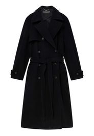 Stella McCartney Cappotto doppiopetto con cintura - Nero