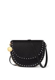 Stella McCartney Frayme Grainy Studded Medium Flap Shoulder Bag - Nero