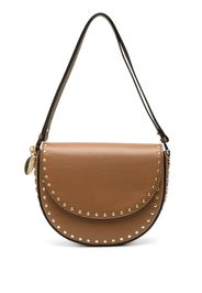 Stella McCartney medium Frayme studded shoulder bag - Marrone