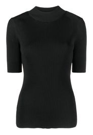 Stella McCartney high-neck ribbed-knit top - Nero