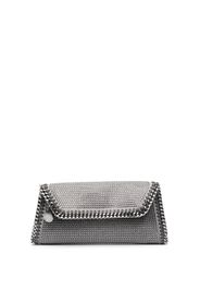 Stella McCartney rhinestone chain-trim clutch bag - Grigio