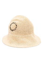 Stella McCartney logo-embroidered crochet hat - Toni neutri