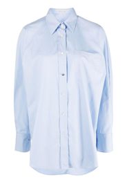 Stella McCartney oversized long-sleeve cotton shirt - Blu