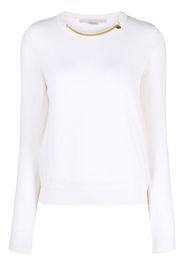 Stella McCartney chain-link crew-neck jumper - Bianco