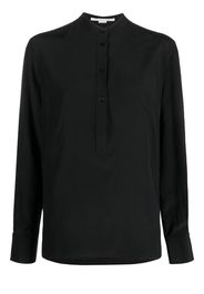 Stella McCartney band-collar silk blouse - Nero