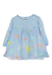 Stella McCartney Kids star-print ruched blouse - Blu