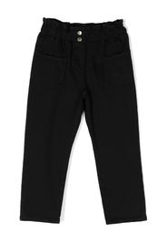 Stella McCartney Kids logo-patch elasticated-waistband trousers - Nero