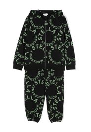 Stella McCartney Kids logo-print cotton tracksuit - Nero