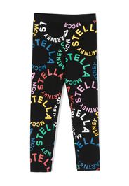 Stella McCartney Kids logo-print elasticated-waistband leggings - Nero