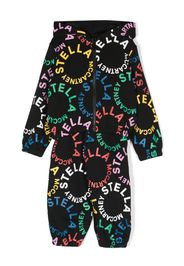 Stella McCartney Kids logo-print cotton track suit - Nero