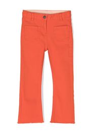 Stella McCartney Kids logo-patch straight-leg jeans - Arancione