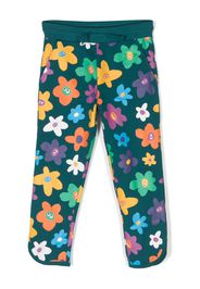 Stella McCartney Kids Smiley Flower-print track pants - Verde