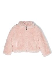 Stella McCartney Kids zip-up faux-fur jacket - Rosa
