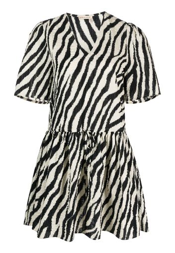 Stella Nova zebra-print mini dress - Toni neutri