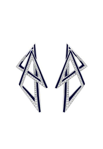 Stephen Webster 18kt white gold Vertigo infinity diamond earrings - Argento