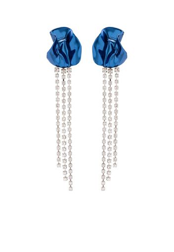 Sterling King Georgia crystal-embellished drop earrings - Argento