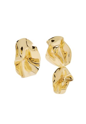 Sterling King mismatched Fold earrings - Oro