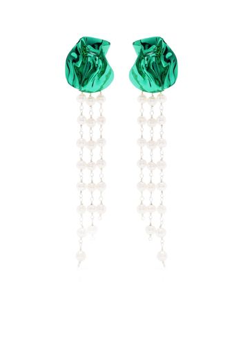 Sterling King Georgia pearl drop earrings - Verde