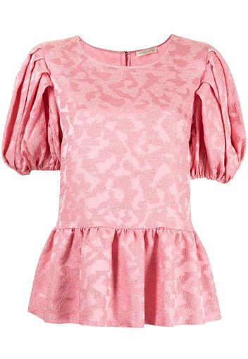 Stine Goya Blusa con peplum - Rosa