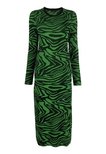 Stine Goya wave-print knitted bodycon dress - Nero