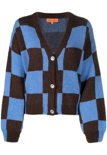 Stine Goya check-pattern cardigan - Blu