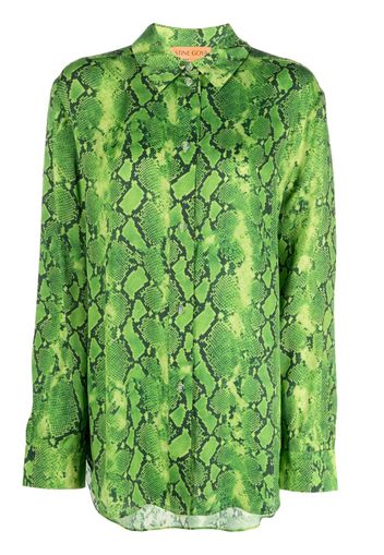 Stine Goya Sophia snakeskin-print shirt - Verde