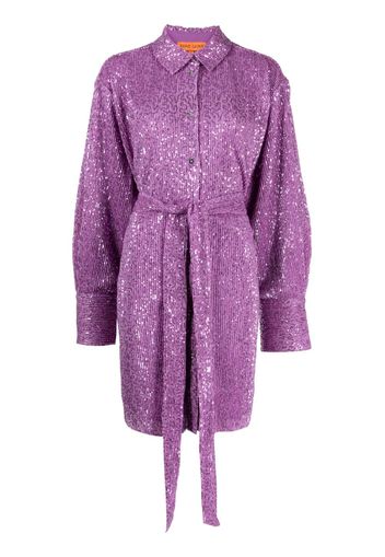 Stine Goya Isolde sequin-embellished mini shirtdress - Rosa