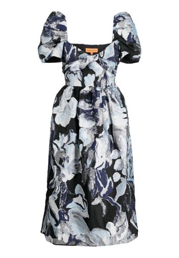 Stine Goya Everleigh graphic-print midi dress - Blu