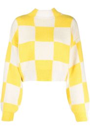 Stine Goya checkerboard-knit jumper - Giallo