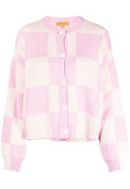 Stine Goya Cardigan Ash a quadri - Rosa