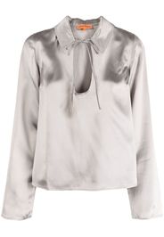 Stine Goya Klive satin-finish shirt - Grigio