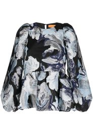 Stine Goya Jenny patterned-jacquard blouse - Blu