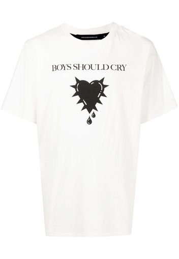 Stolen Girlfriends Club T-shirt Boys Should Cry con stampa - Bianco