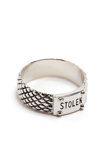 Stolen Girlfriends Club Anello con logo inciso - Argento