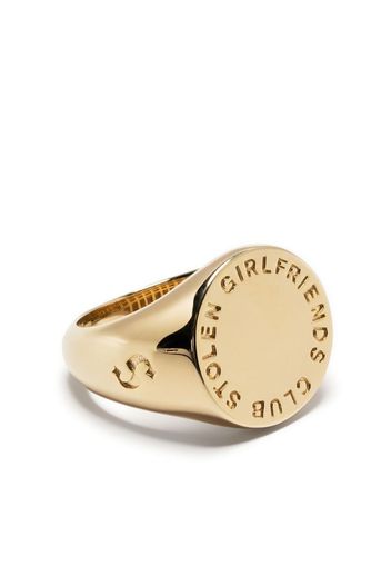 Stolen Girlfriends Club Anello Text Logo Sovereign in oro