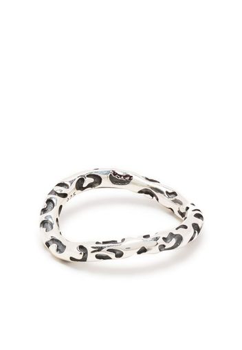 Stolen Girlfriends Club Anello a fascia Leopard Wavy - Argento