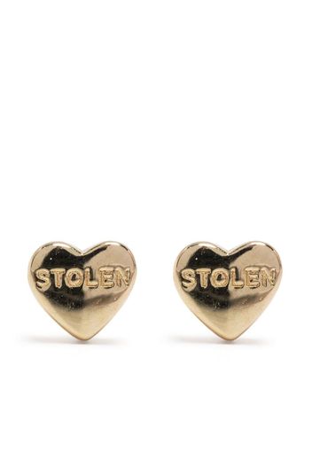 Stolen Girlfriends Club Orecchini Tiny Stolen Heart placcati oro 18kt