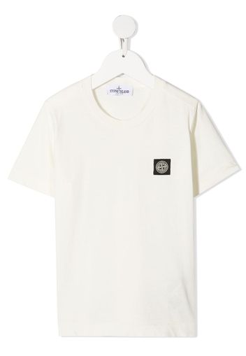 Stone Island Junior T-shirt con applicazione - Bianco