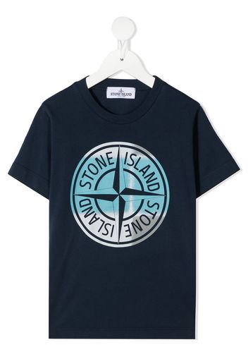 Stone Island Junior T-shirt con stampa - Blu
