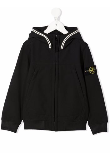 Stone Island Junior zip front hoodie - Nero