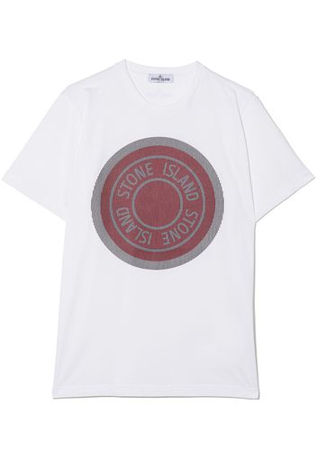 Stone Island Junior T-shirt con stampa - Bianco